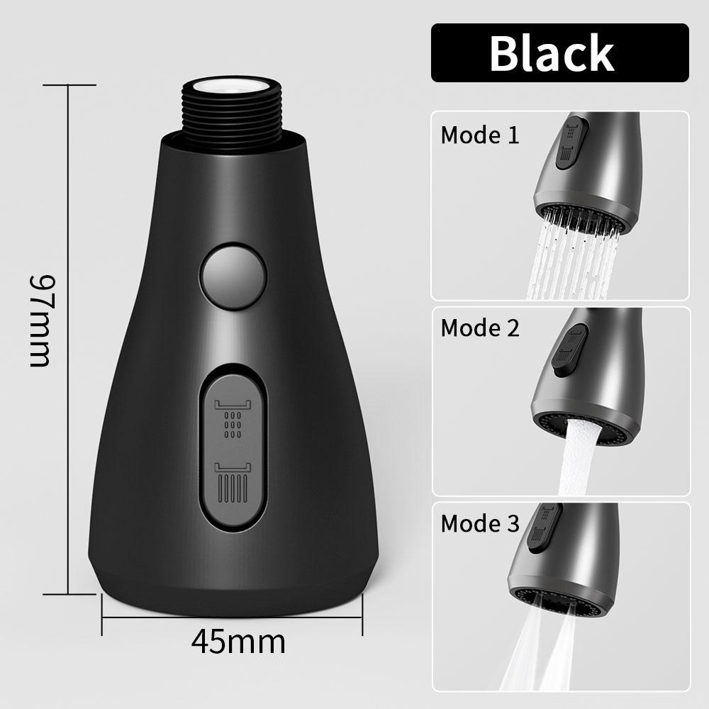 Kitchen Pull Out Faucet Sprayer Nozzle 3 Modes ABS Water Saving Bathroom Basin Sink Shower Spray Head For 1/2" Connection