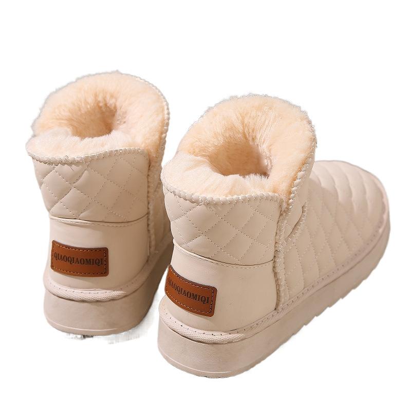 Snow boots winter piled thickened warm bread shoes outdoor fur integrated large cotton shoes