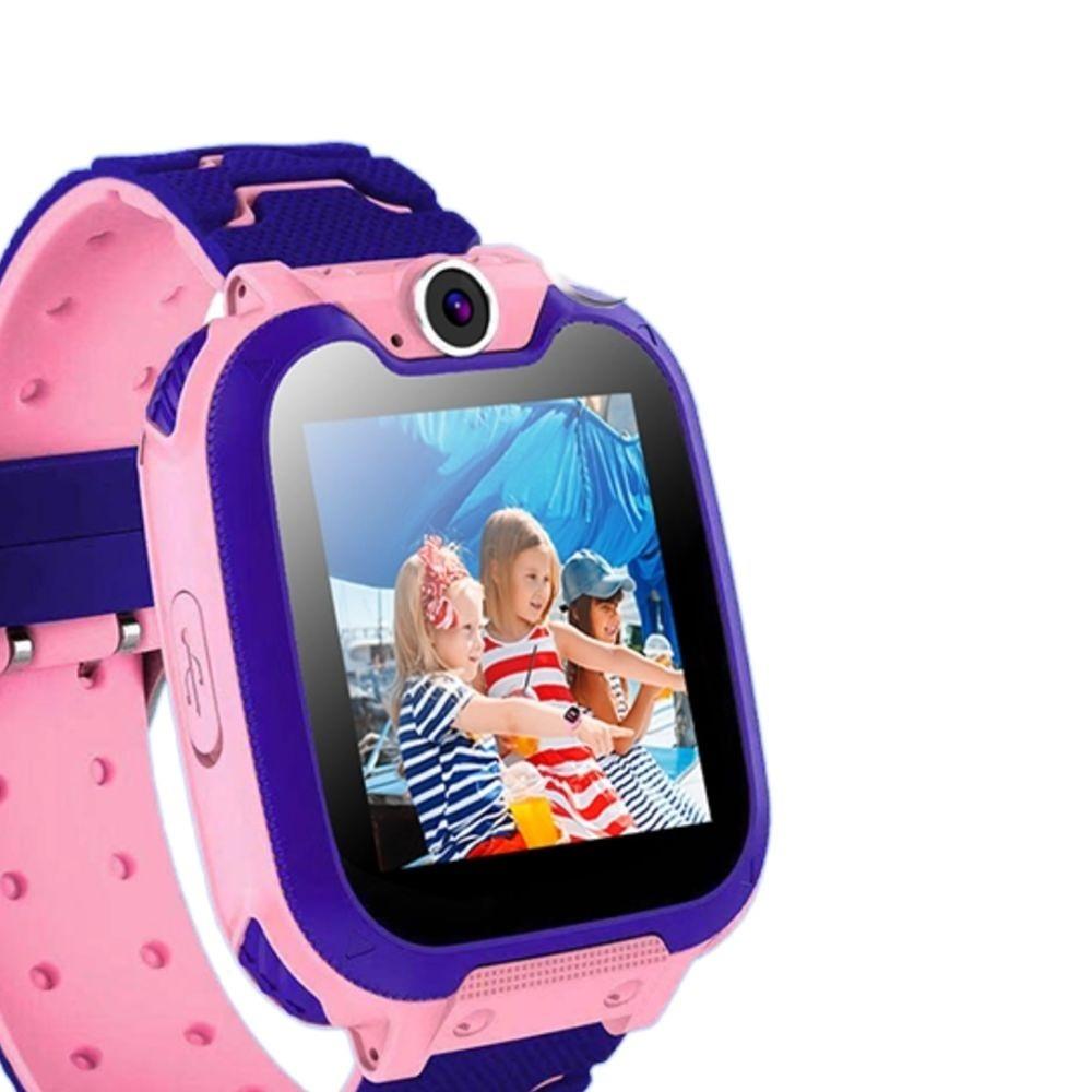 Wodoodporny smartwatch różowy dziecięcy z gps i trybem klasowym