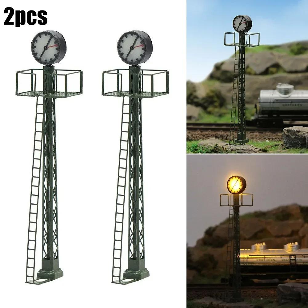 

2Pcs Model Railway Lights Building Lattice Mast Light Gauge H0 Layout LED Lamp Decorative Stakes Garden Decoration Outdoor China Mainland