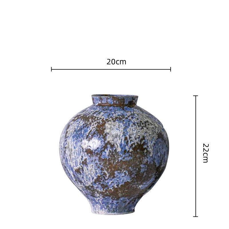 Ceramic Vase Retro Handcrafted Chinese Porcelain Flower Vase Flower Arrangement Accessories Home Decoration Accessories