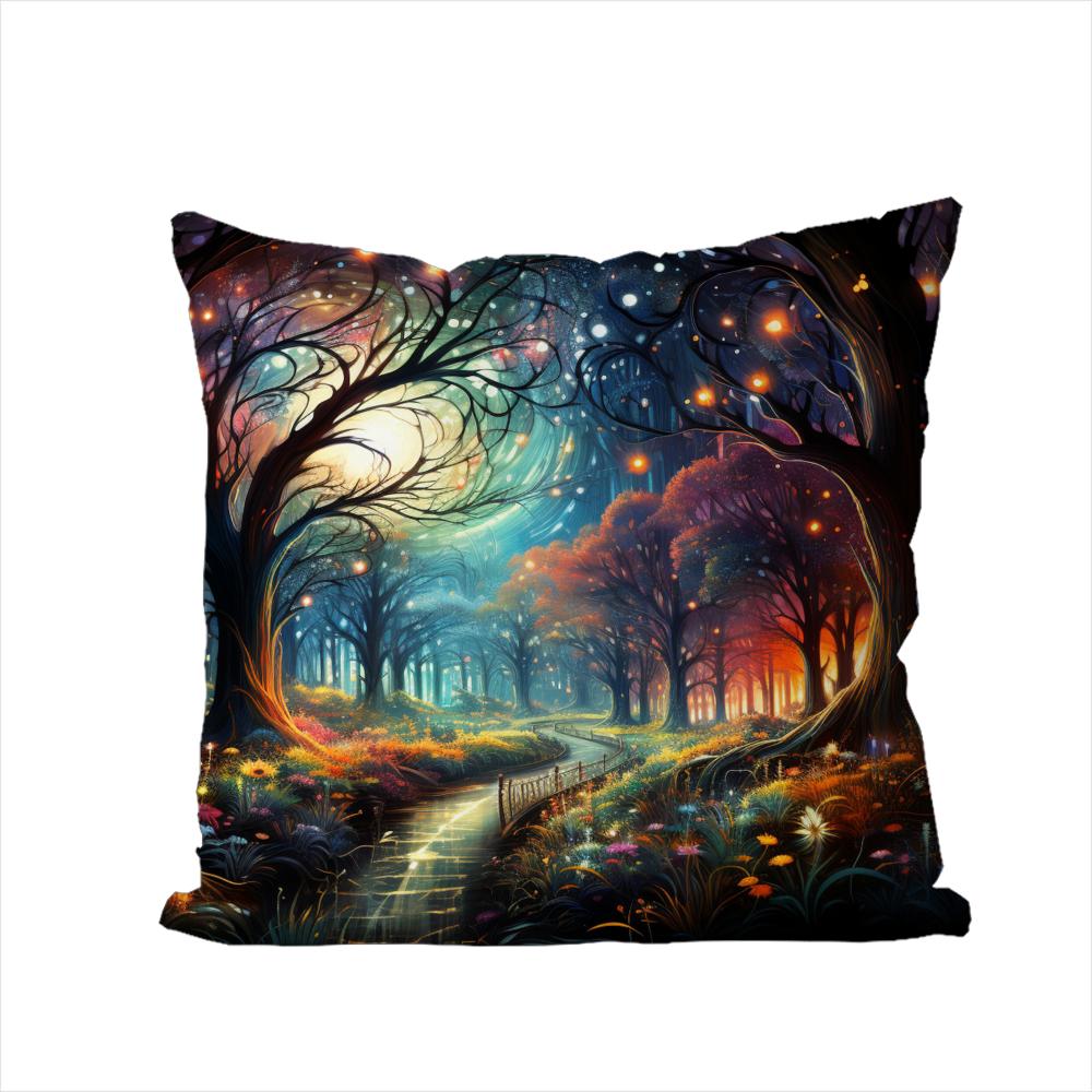 Fantasty Forest Pillow Case For Car Sofa Decorative Home Doublesided Print Plush Square Throw Pillow Cushion Cover