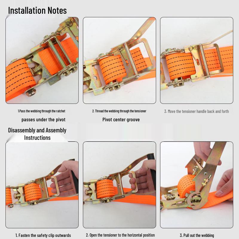 Double Hook Cross-Binding Cargo Strap: Wear-Resistant Truck Tie-Down Rope