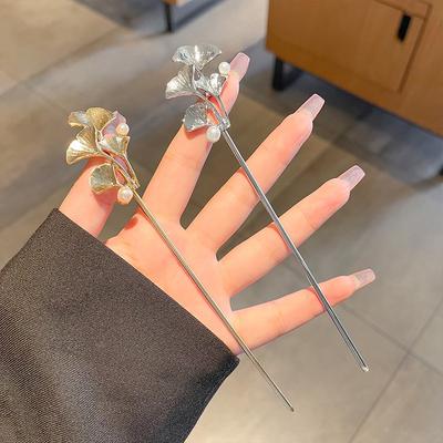 AISHG Ginkgoblatt Haarstäbe für Frauen Vintage Chinesischer Stil Haarnadeln Weibliche Essstäbchen Kopfschmuck Schmuck Haarschmuck