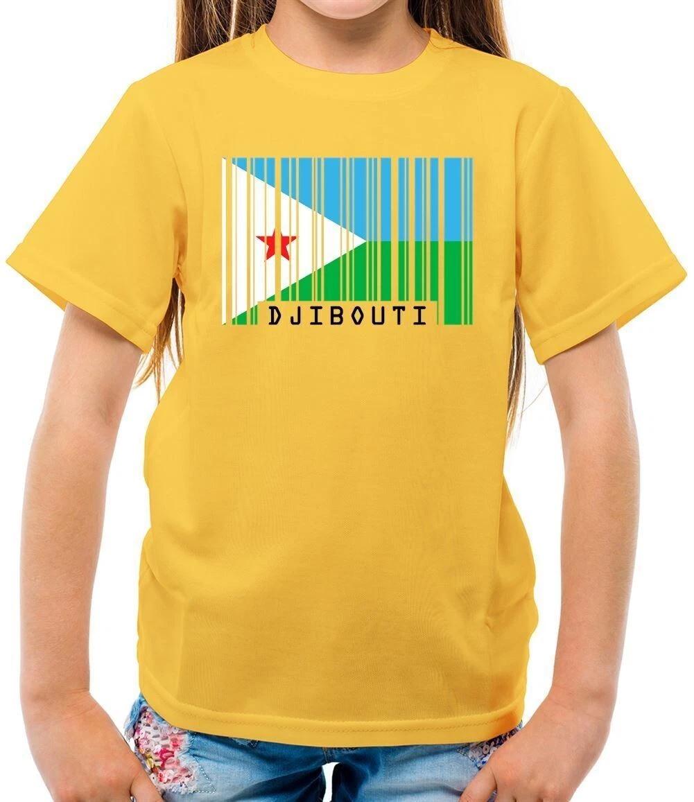 Djibouti Barcode Flag Style - T-Shirt - Of Love Country 100