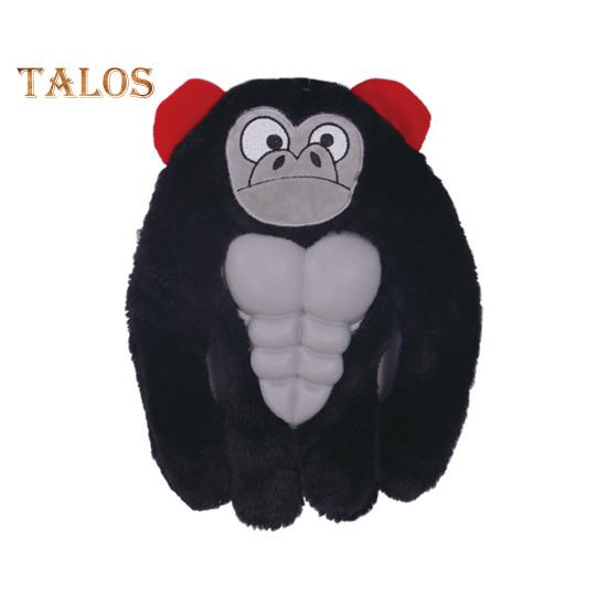 

Неразрушимая игрушка для собак «Горилла», плюшевая игрушка для жевания «Горилла» для агрессивных любителей жевать, интерактивное пищащее животное с мышцами для маленьких, средних и больших собак чёрный