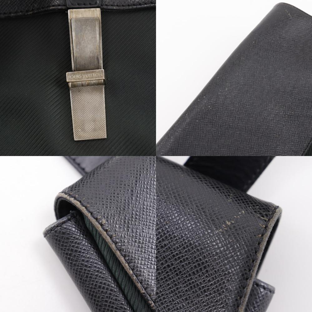 Louis Vuitton Saratov GM Shoulder Bag M30882 Noir Black Taiga Mens Used