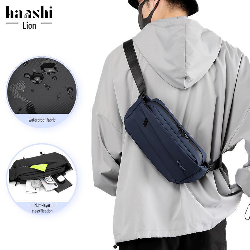 

Унисекс водонепроницаемая высококачественная модная сумка-мессенджер и сумка-мессенджер для путешествий, повседневного использования и поездок на работу 1203 темно-синий