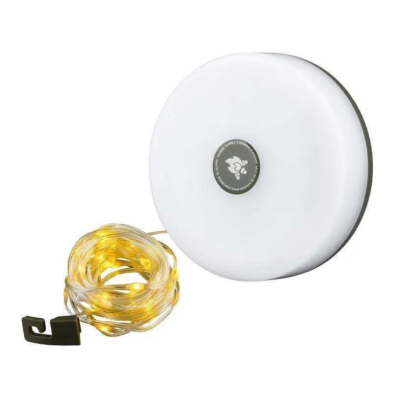 

Солнечные гирлянды для кемпинга, перезаряжаемые, 10-метровые, гирлянды, уличные водонепроницаемые палатки, RGB, атмосфера, светильник для хранения с крючком Warm light 1PC