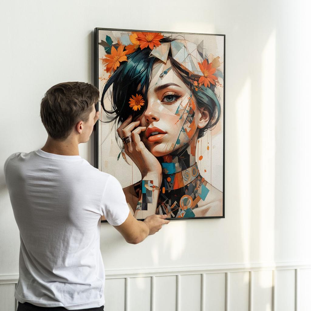 Plakat w ramie portret abstrakcja