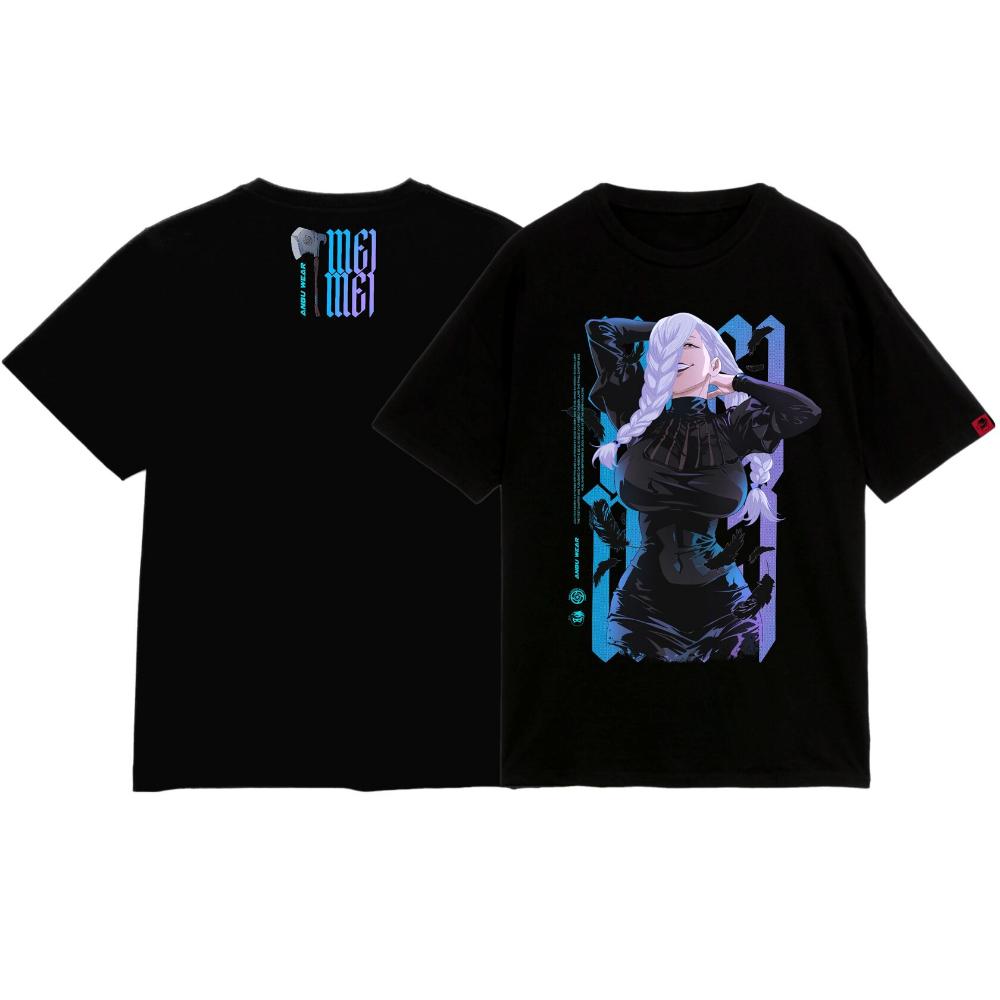 

Модная футболка для мужчин и женщин Подарки для фанатов аниме Уличный стиль Короткий рукав Модные темные наряды Аниме памятная продукция 4XL