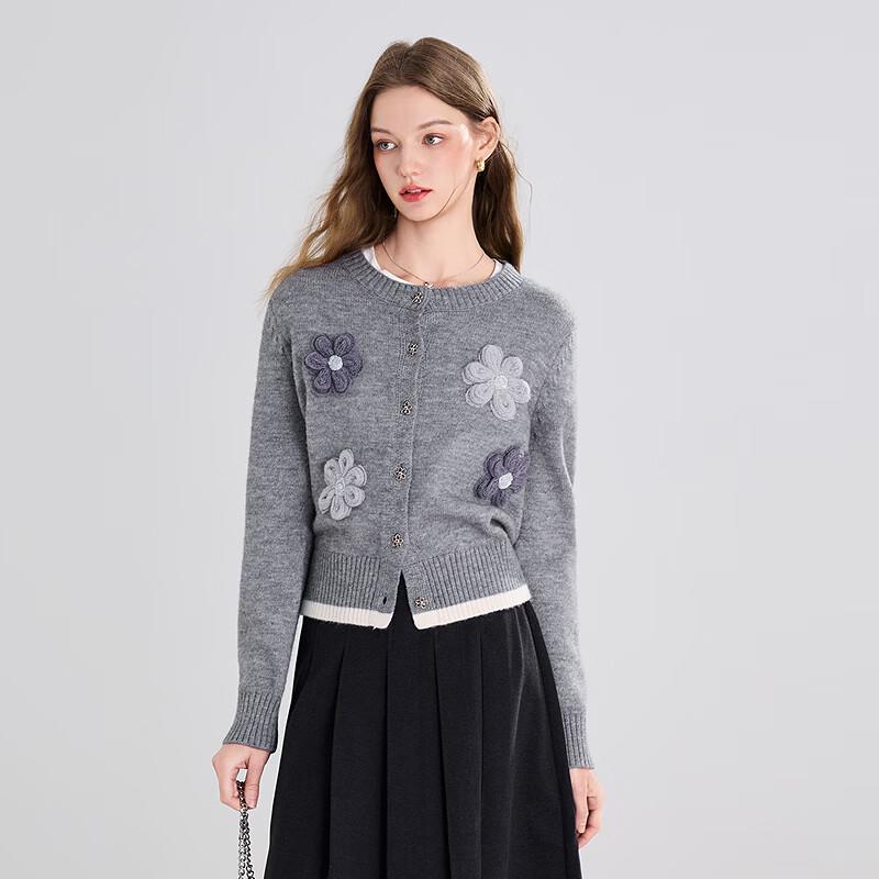 Betu Women's 3D Floral Knitted Cardigan