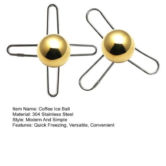 Kaffeisboll i rostfritt stål för espresso Återanvändbart kylverktyg med stativ smakförstärkare prylar