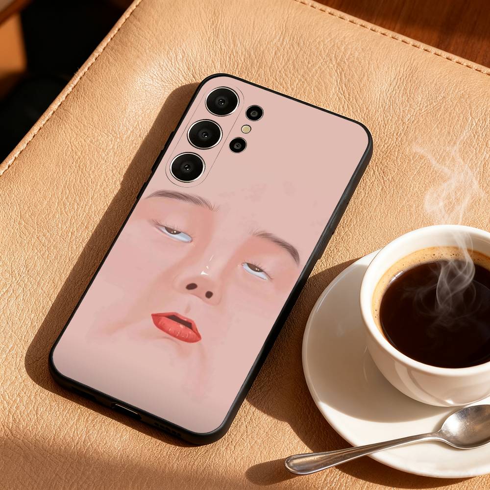 

F-FUNNY И милые наклейки Чехол для телефона Для Samsung S25,S24,S21,S22,S23,S30,Ultra,S20,FE,Lite,10,9,Черный Чехол Samsung S22plus5G