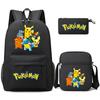 Backpack Teen Student School Bag Three-piece Pencil Case Crossbody Bag