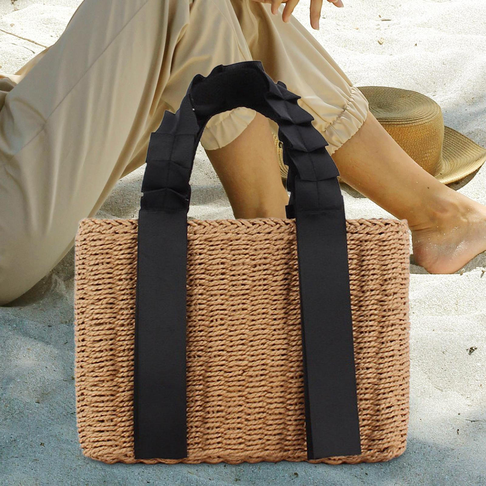 

Artisanal Handbag Top Handle Tote for Summer Getaways світло-коричневого кольору