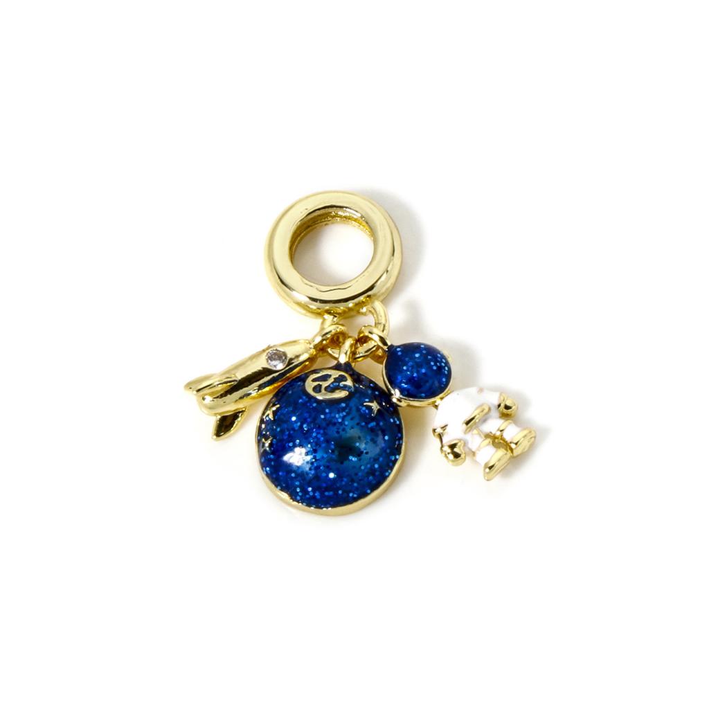 1 Piece Brass Dangle Charm Enamel Luggage Trolley Suitcase Universe Planet Pendant For Bracelet Necklace Jewelry Making Finding