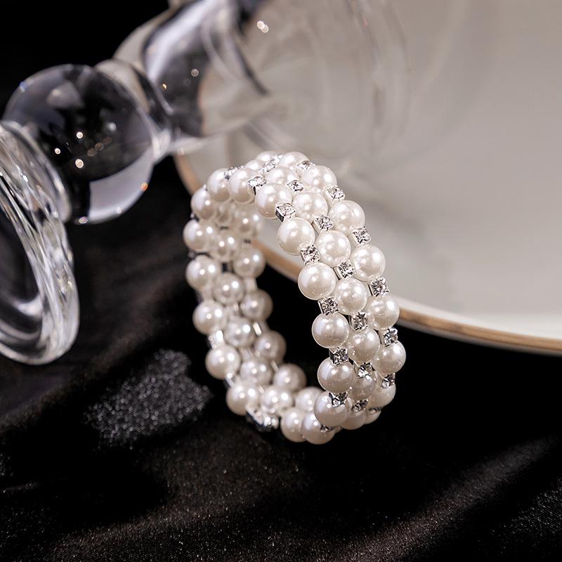 S041 Korean Multi-layer Spiral Pearl Bracelet Jewelry