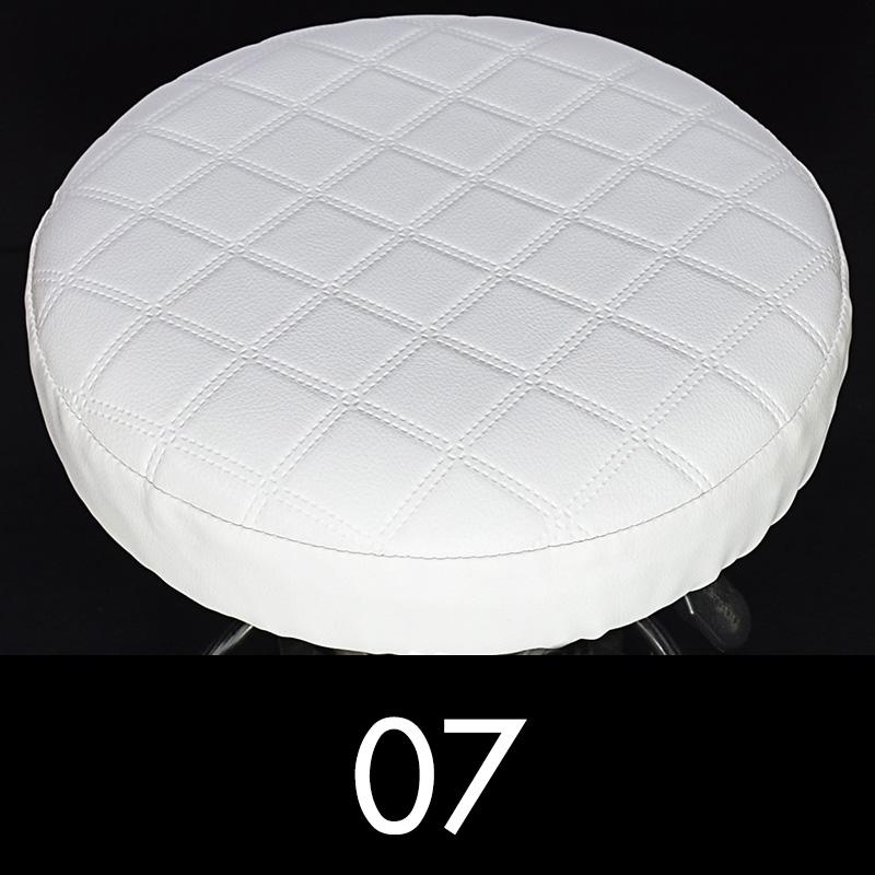 Round Chair Protector Thicken PU Leather Elastic Bar Stool Chair Cover Waterproof Stool Slipcover Small Round Seat Cushion Cover