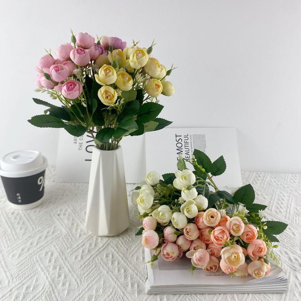 10pcs Direct Sales Simulation 15-Head Hennessy Xiaofu Bundle Simulation Flower Home Wedding Photography Camping Decoration