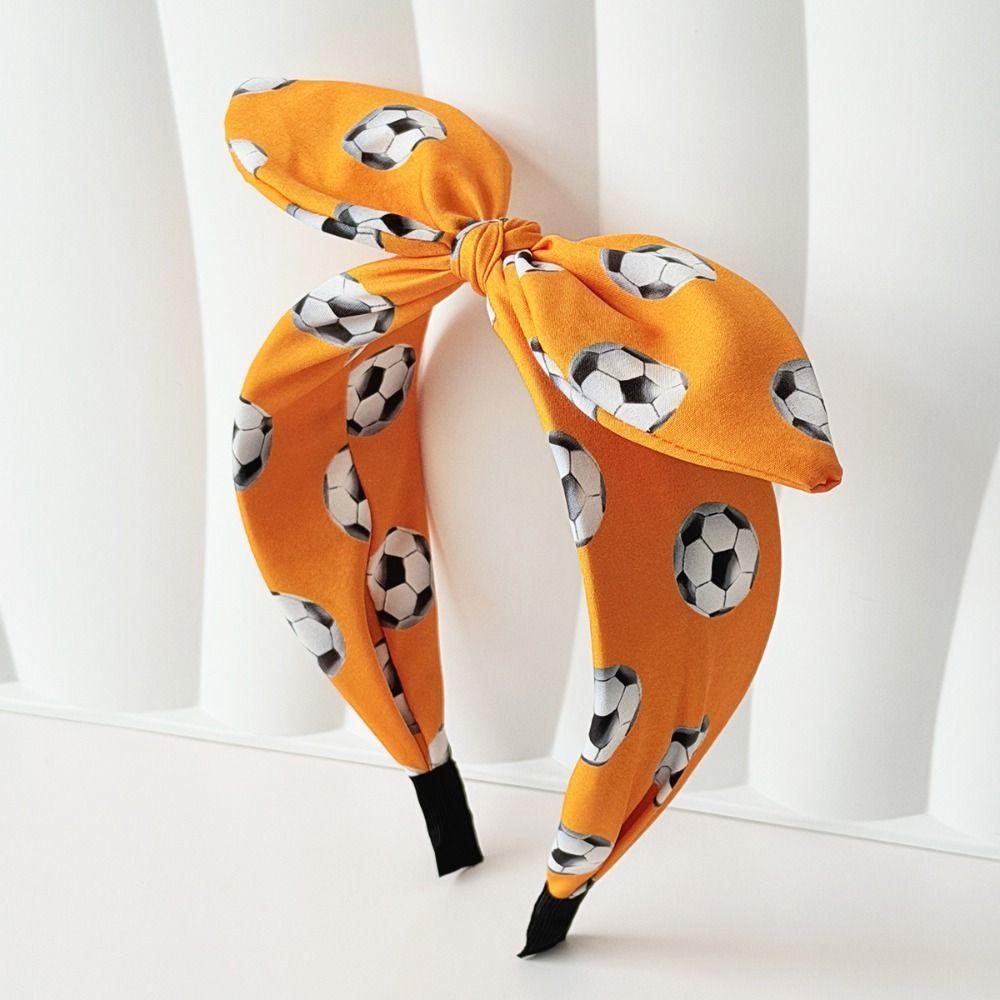 Rabbit Ear Soccer Fan Hair Band Cute Bunny Knot Headband Fan Cheering Hair Hoop  Celebration