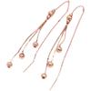 Exquisite Russian Purple Gold Fringed Lantern Ball Earrings, Exquisite Elegance, Super Fairy-Plated Rose Gold Long Earrings