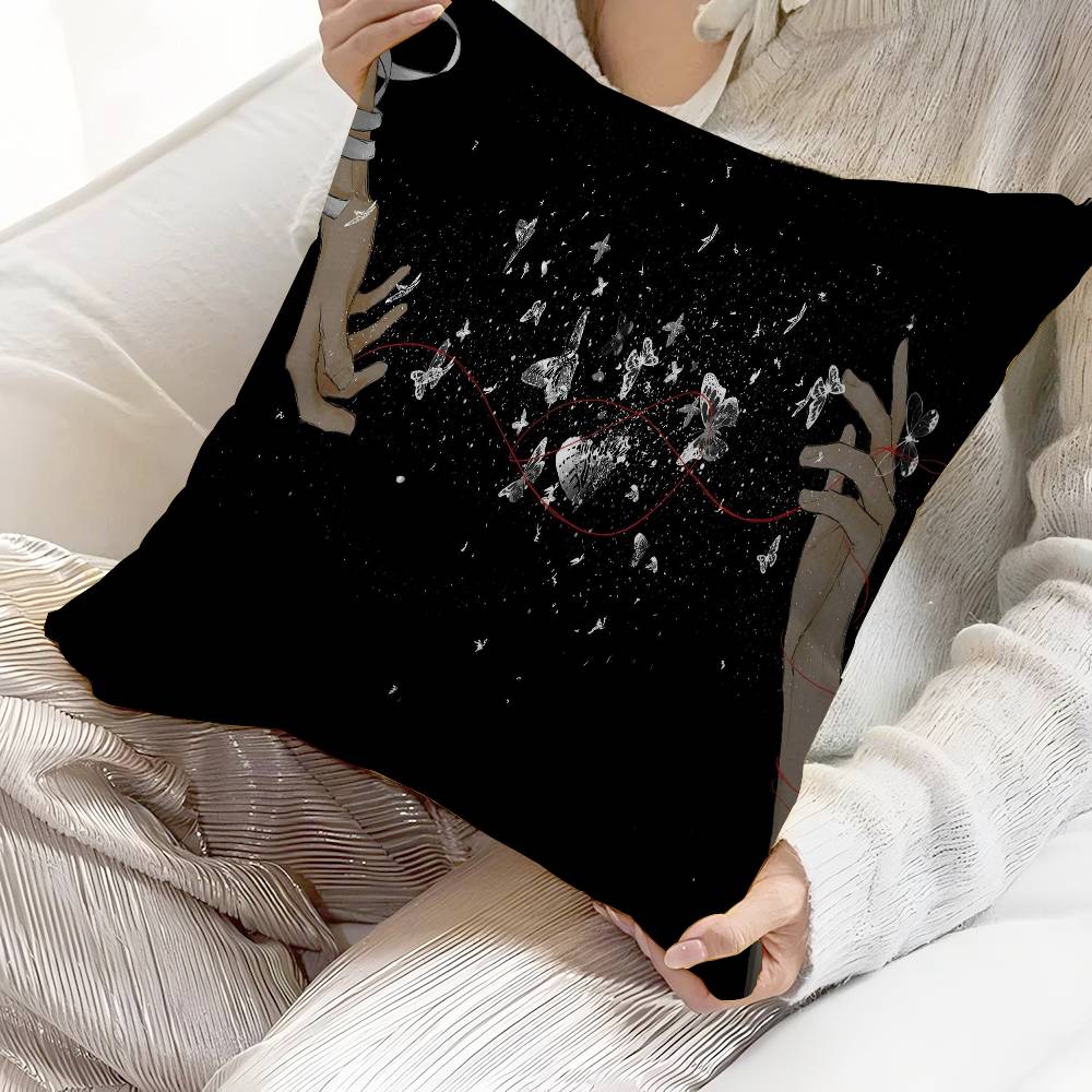 Аниме Небожитель Благословение Стежок Счастливый Дракон наволочка чехол для подушки на диван украшение для комнаты подарок ребенку 12x12Inch