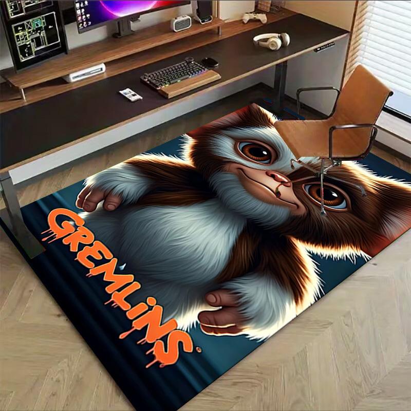 1pz Tappeto Gremlins Gizmo, Tappeto da Ufficio Tappetino da Esterno Decorazione per la Casa Tappeto da Area Festival