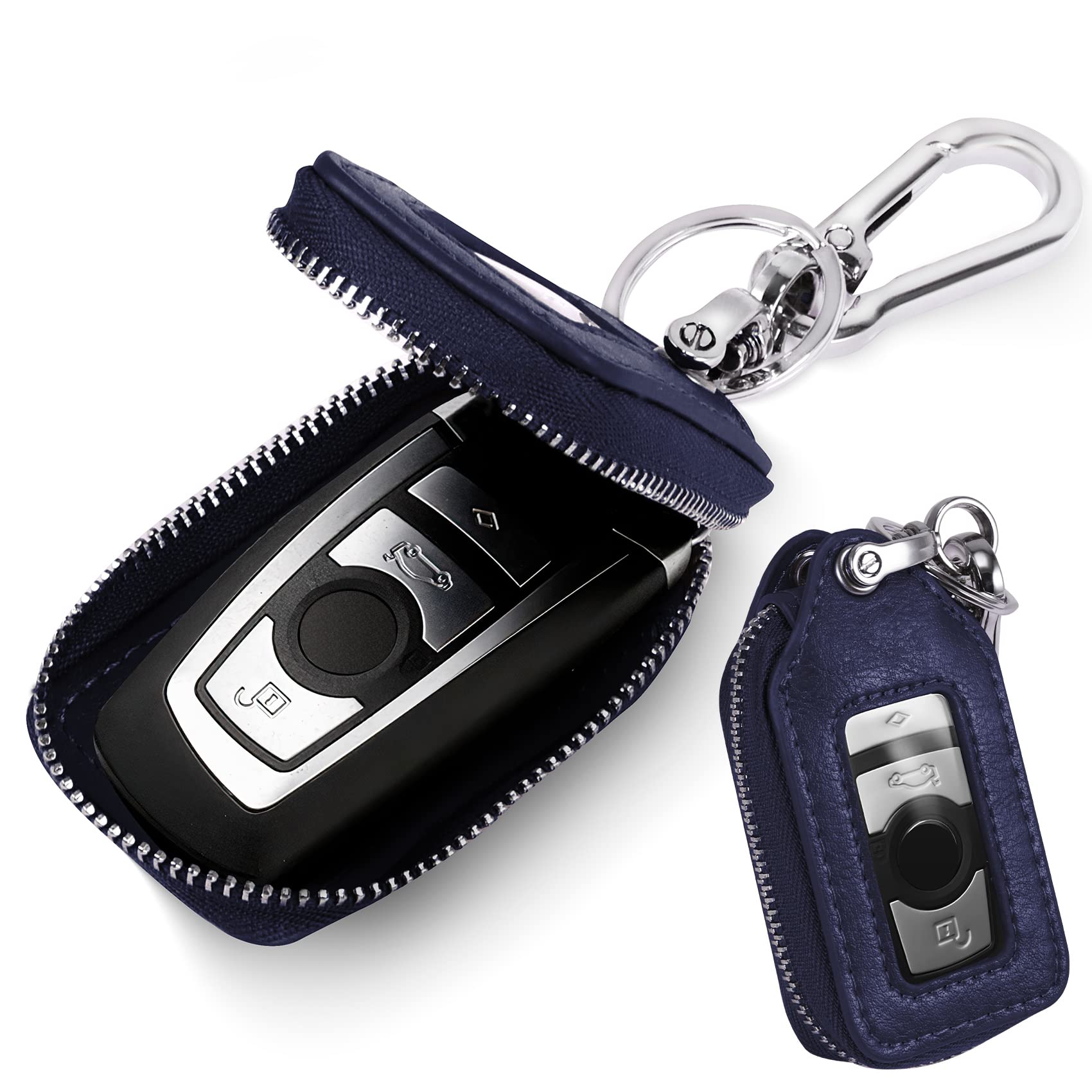 

Annhua Чехол для смарт-ключа, Кожаный чехол для ключей, темно-синий Medium тёмно-синий