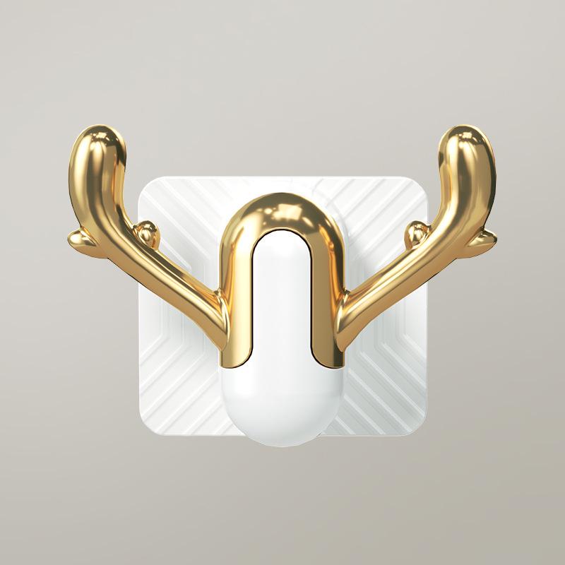 Punch-Free Wall-Mounted Bathroom Slipper Rack with Drainage Hook