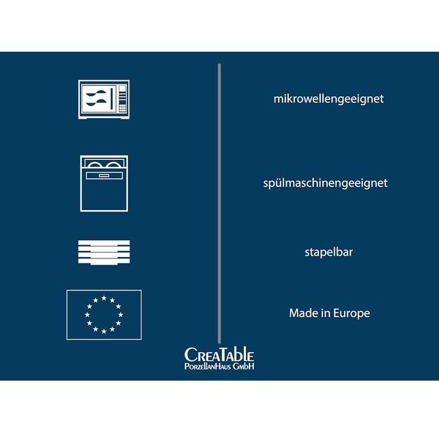 Набор тарелок для фондю CreaTable, 4 штуки, зеленые (22985)