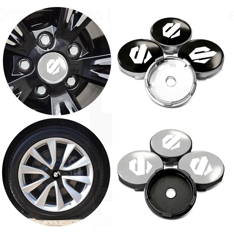 For Toyota 4pcs 56/60mm Car Wheel Center Cover Sticker Tire Hub Cap Badge Covers Alphard GR Gazoo Racing Camry Corolla RAV4
