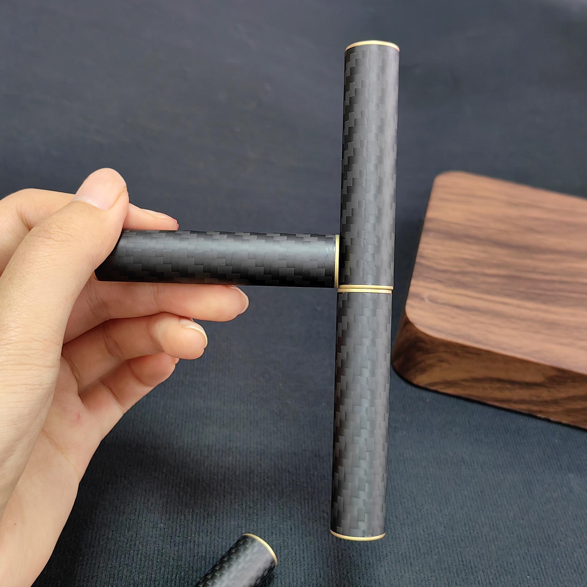 EDC Fidget Toys Stress Relief For Adults Magnetic Metal Carbon Fiber Three-section Stick Rotating Creative Gift