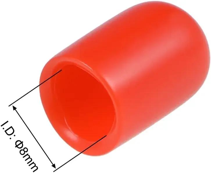5-50pz Tappi Terminali in Gomma Neri Rossi, Protezioni per Filettature in Vinile, Coperture di Sicurezza per Bulloni Viti, Spedizione Rapida