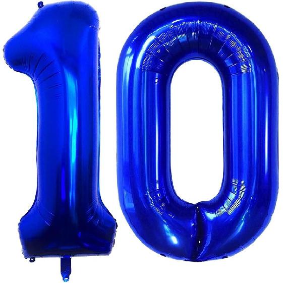 Navy Blue 20 Number Balloons, 40 Inch Giant Number 20 Balloons Foil Mylar Helium Dark Blue Number Balloons for 20th Birthday Party Supplies Double Number Navy Blue 1