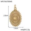 CARLIDANA Retro Geometric Jewelry Pendant Charms Stainless Steel Gold Plated Embossed Coin Moon Sun Jewelry Accessories Earrings