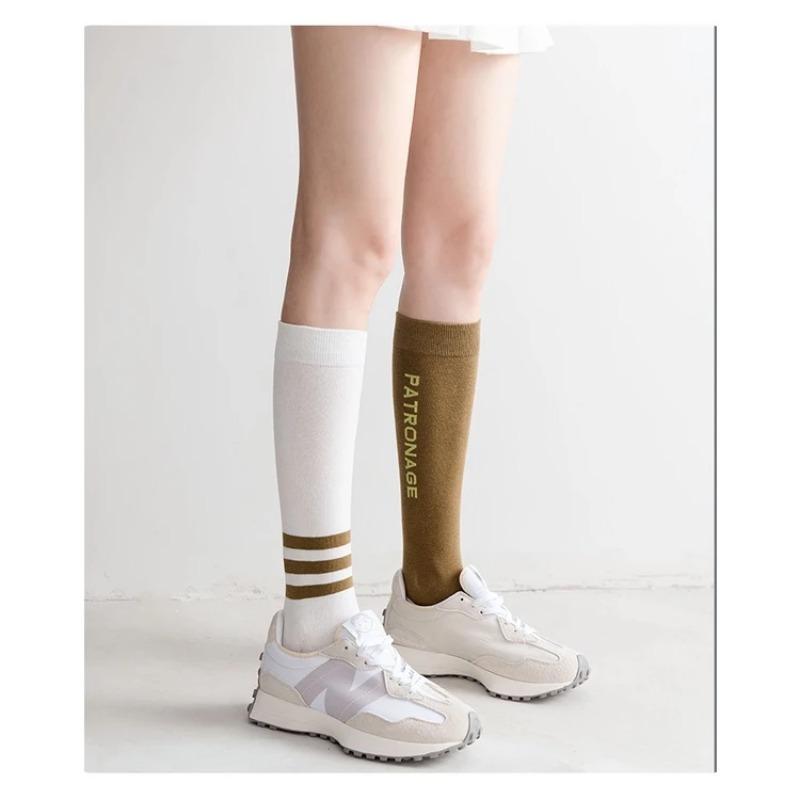 Women's Spring And Summer Fashion Calf Socks Ins Fashion Letters Football Sports Socks Lovers Stockings Cotton Socks