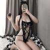Sex Underwear Black Sexy Hot Milk Temptation Passion One-piece Open Crotch Free Hot Free Set Pure Desire