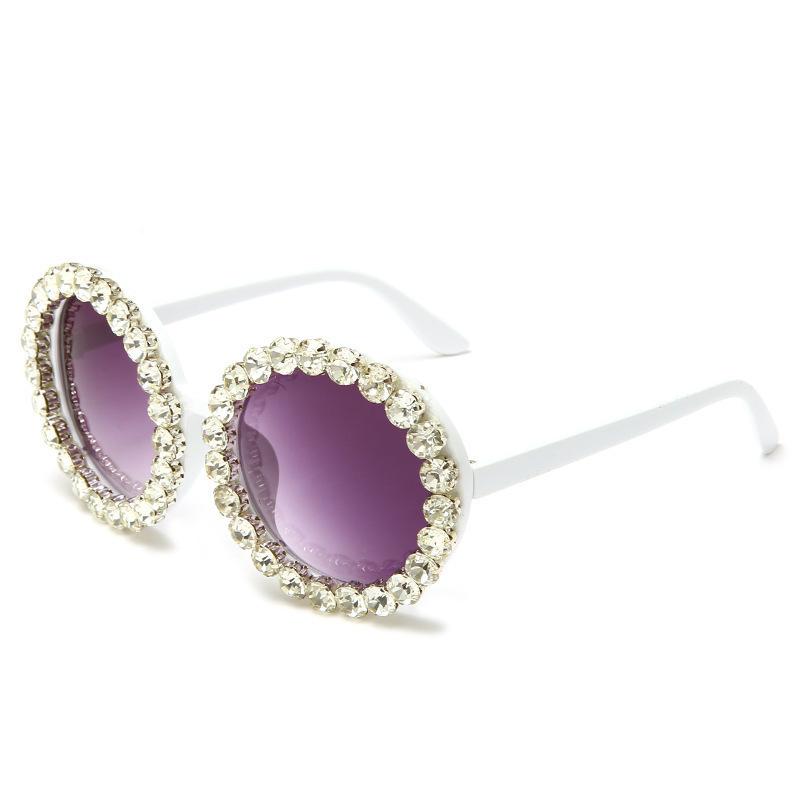 European and American brands retro exaggerated sunglasses sunglasses women tide diamond rihanna metal wind