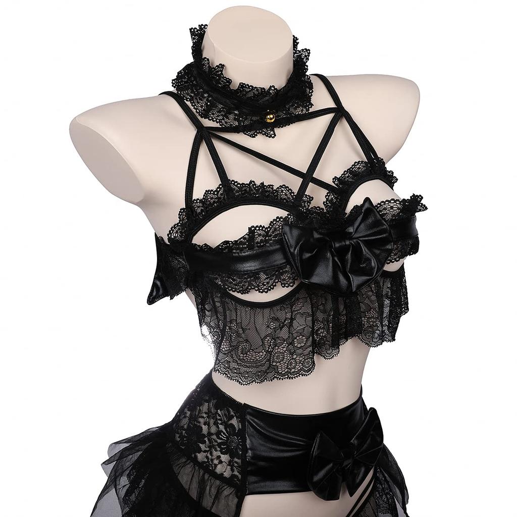 Little Devil Sexy Devil PU Naughty Extreme Stockings Black [SENMHS] Lingerie, Witch, Vampire, Witch, Demon, Moe, Cute, Leather, Training, Temptation,