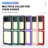 Candy Color Frame Transparent Acrylic Shockproof Phone Case For Samsung Galaxy Z Flip 3 5g Hard Clear Back Cover