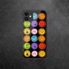 Smiley ansiktsmønster herdet glass telefondeksel for iPhone Samsung Galaxy OnePlus Oppo Xiaomi Redmi Note SA 7 8 9 10 11 12 13 14 20 21 22 53 Pro Ultra