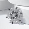 Sparkling Creative Snowflake Pin Rhinestone Zinc Zinc Alloy Zircon Badge  Anniversary