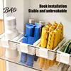 Refrigerator Organizer Basket Door Organizer, Partitioned Storage Hanging Basket, with Snap-On Fridge Caddy Telescopic Design, Rack for Sauces