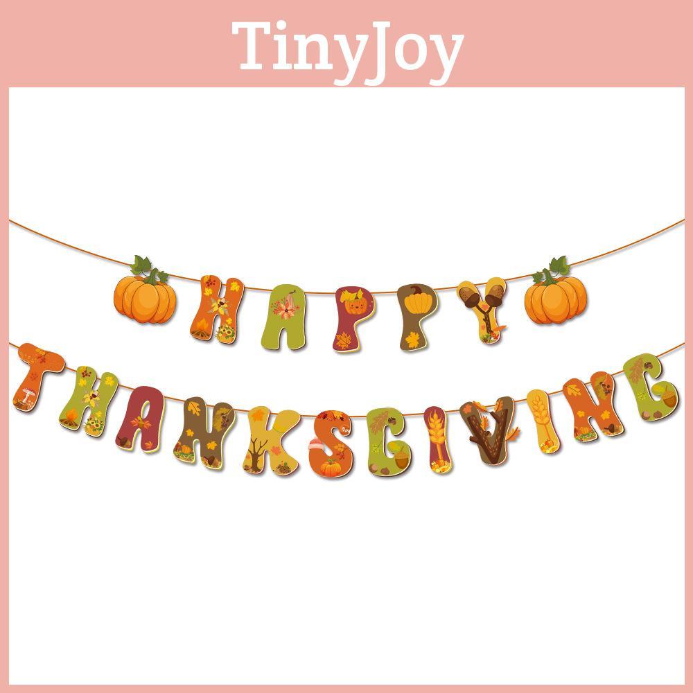 Fall Festival Paper Banner With 19 Letters For Thanksgiving Party Scene Decoration