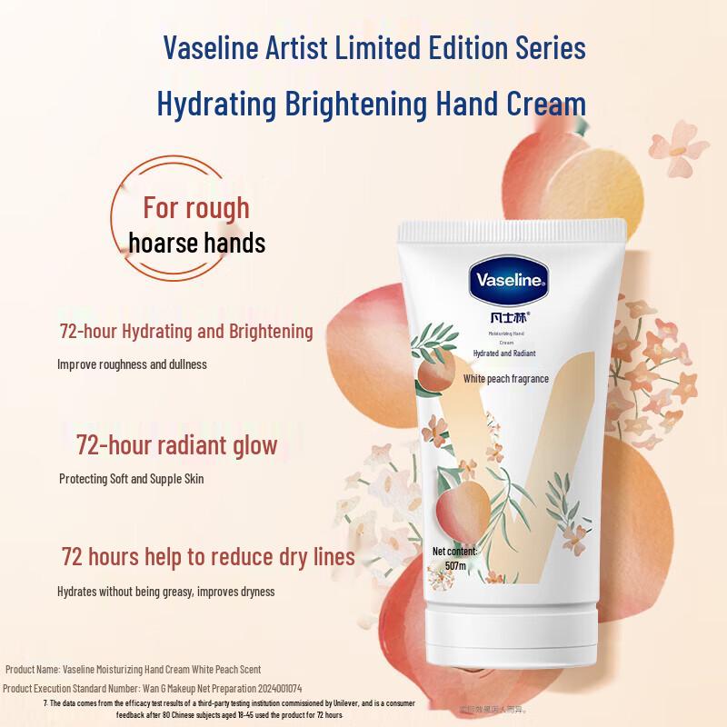 Vaseline White Peach Niacinamide Hand Cream Trio