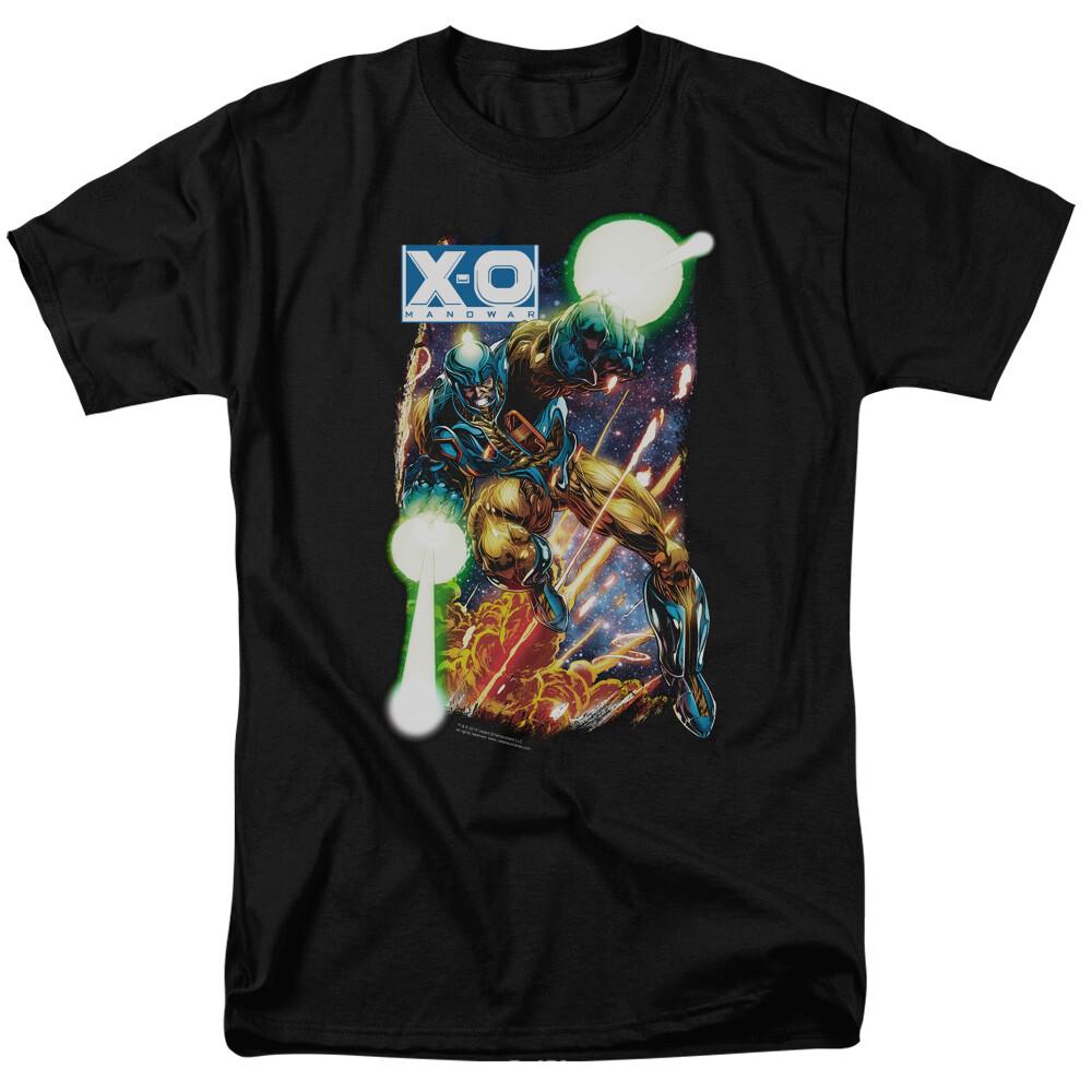 26 X-O Manowar Винтажная футболка XO Лицензионная футболка с комиксами Черная унисекс футболка XXXL