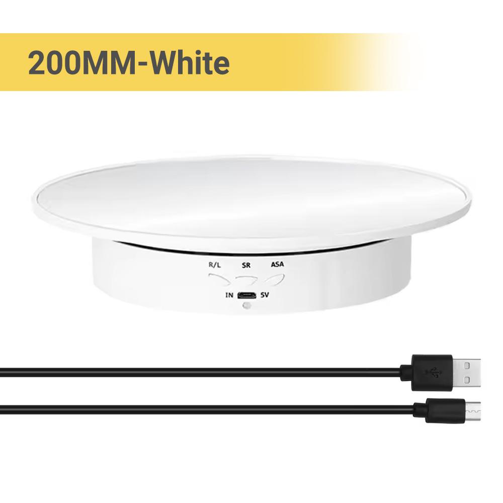 Multipurpose Rotating Turntable 360° Motorized Display Stand with 3 Speed Modes for Product Photography Jewelry & Model Display