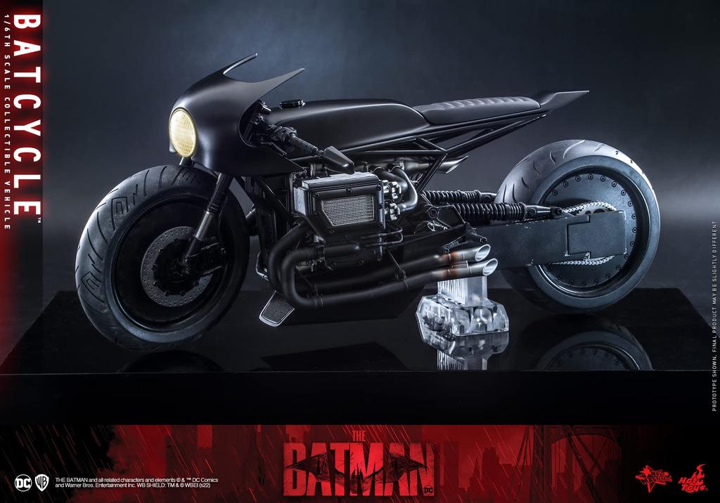 Filmové mistrovské dílo BATMAN Batcycle vozidlo v měřítku 16, černé
