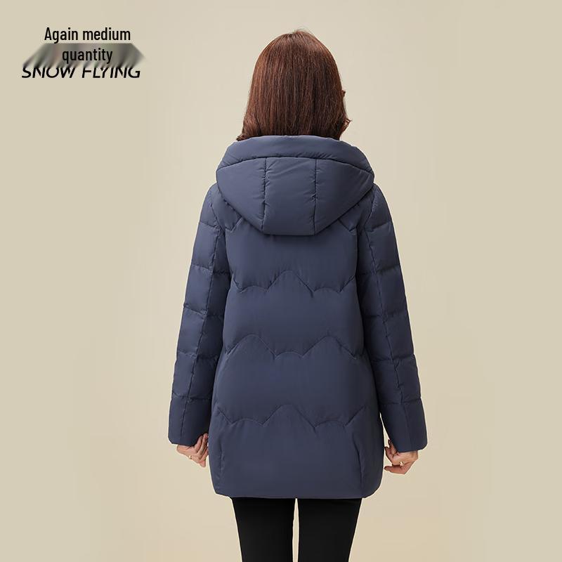 SNOWFLYING Men's Hooded Loose Fit Down Jacket